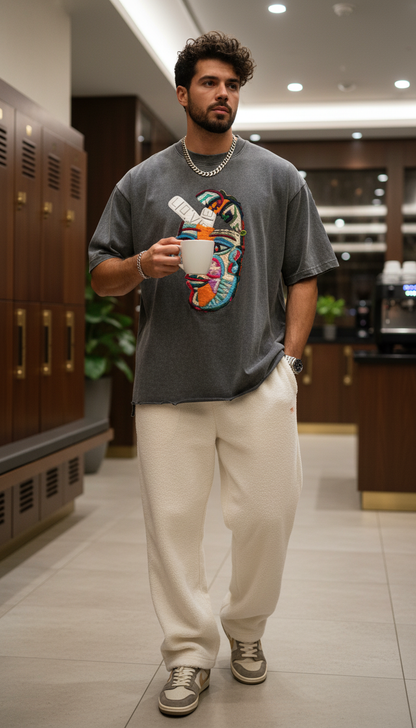 Love Pillcaso Snow Wash Raw-Hem Boxy T-shirt