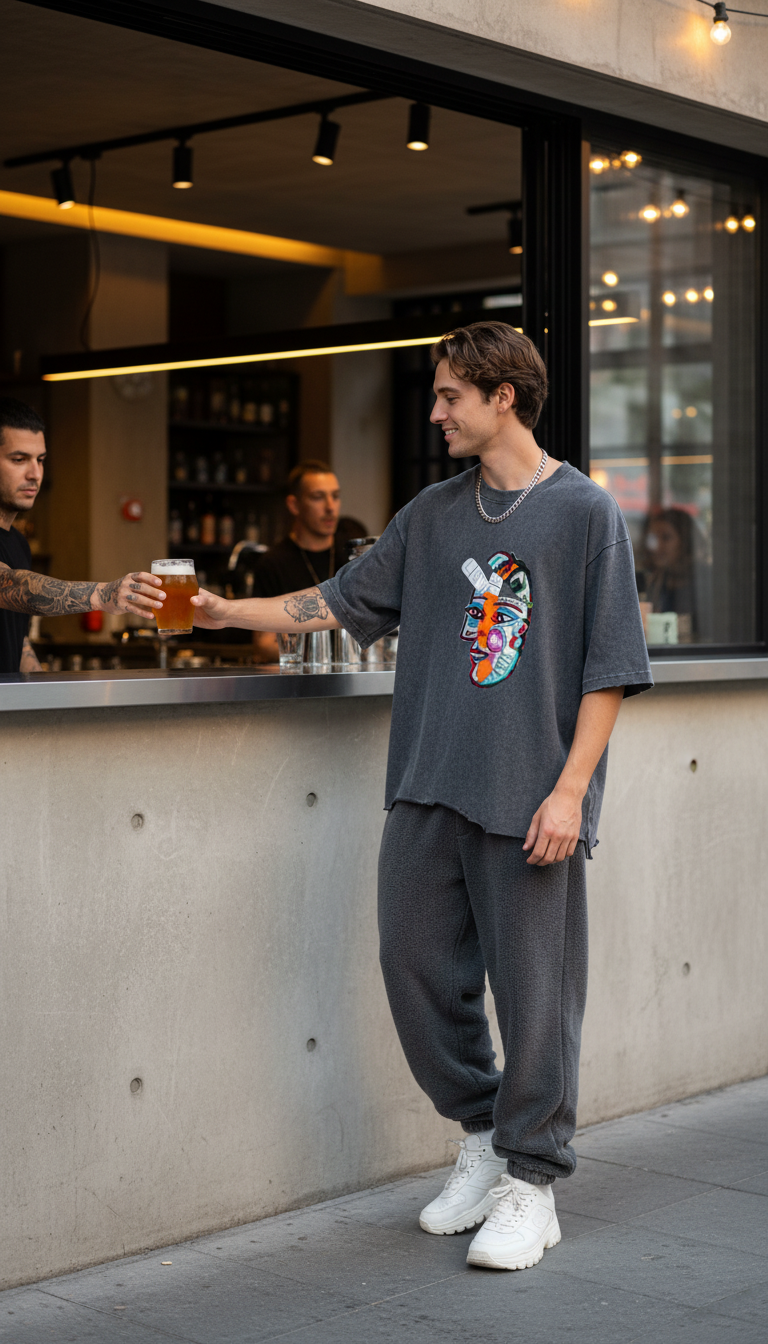 Love Pillcaso Snow Wash Raw-Hem Boxy T-shirt