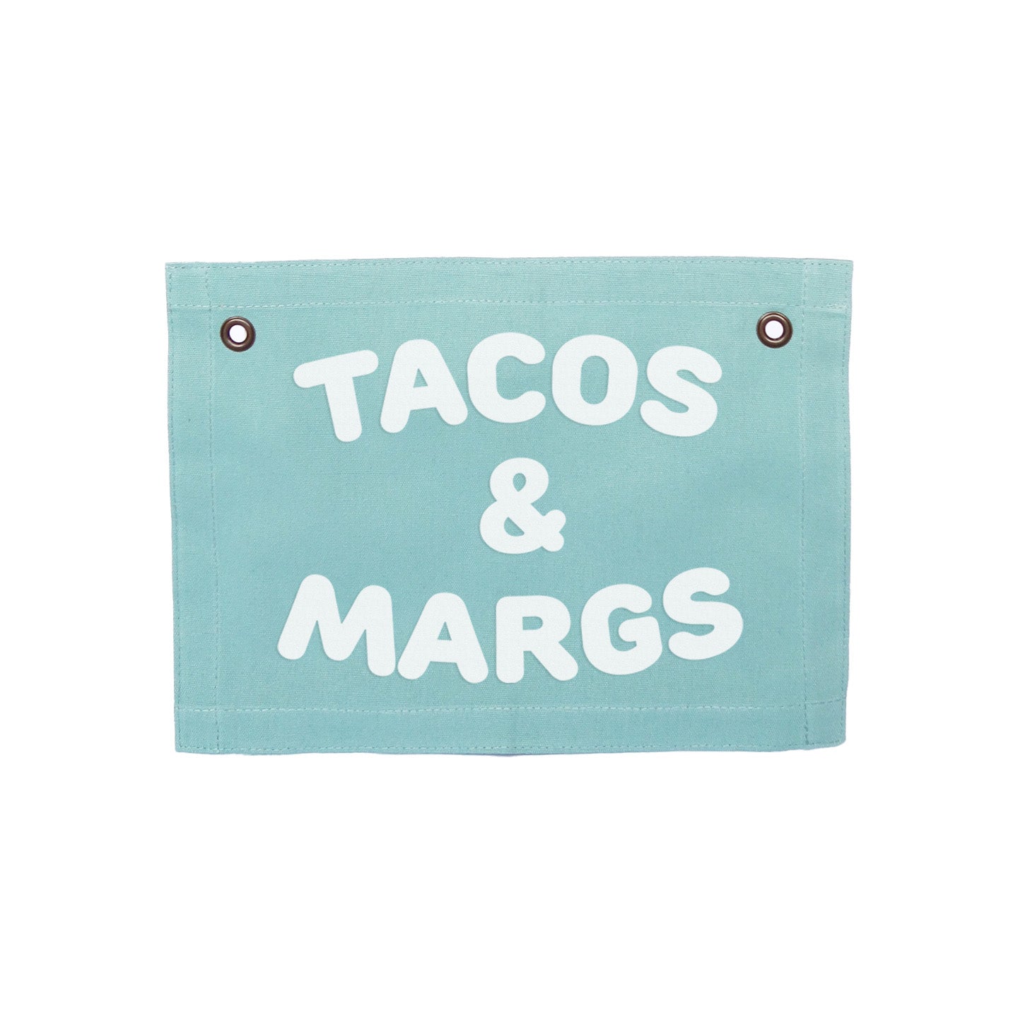 Tacos & Margs Small Canvas Flag