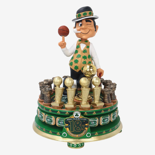 Lucky the Leprechaun Boston Celtics 18x NBA Champions Ring Spinner Mascot Bobblehead