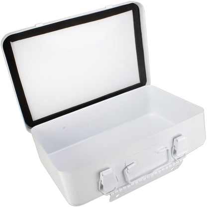 Metal First Aid Case, 16 Unit w/ Gasket - Horizontal - Empty