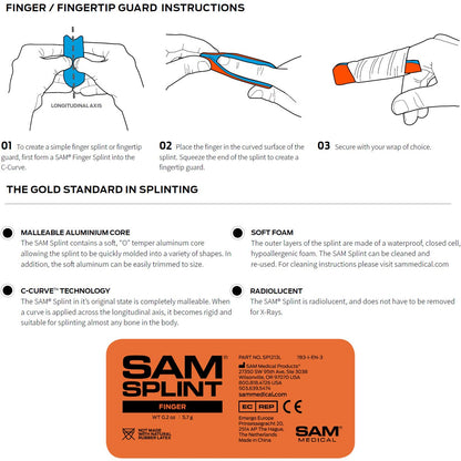 Sam Splint, Reusable - Finger, 10 pack