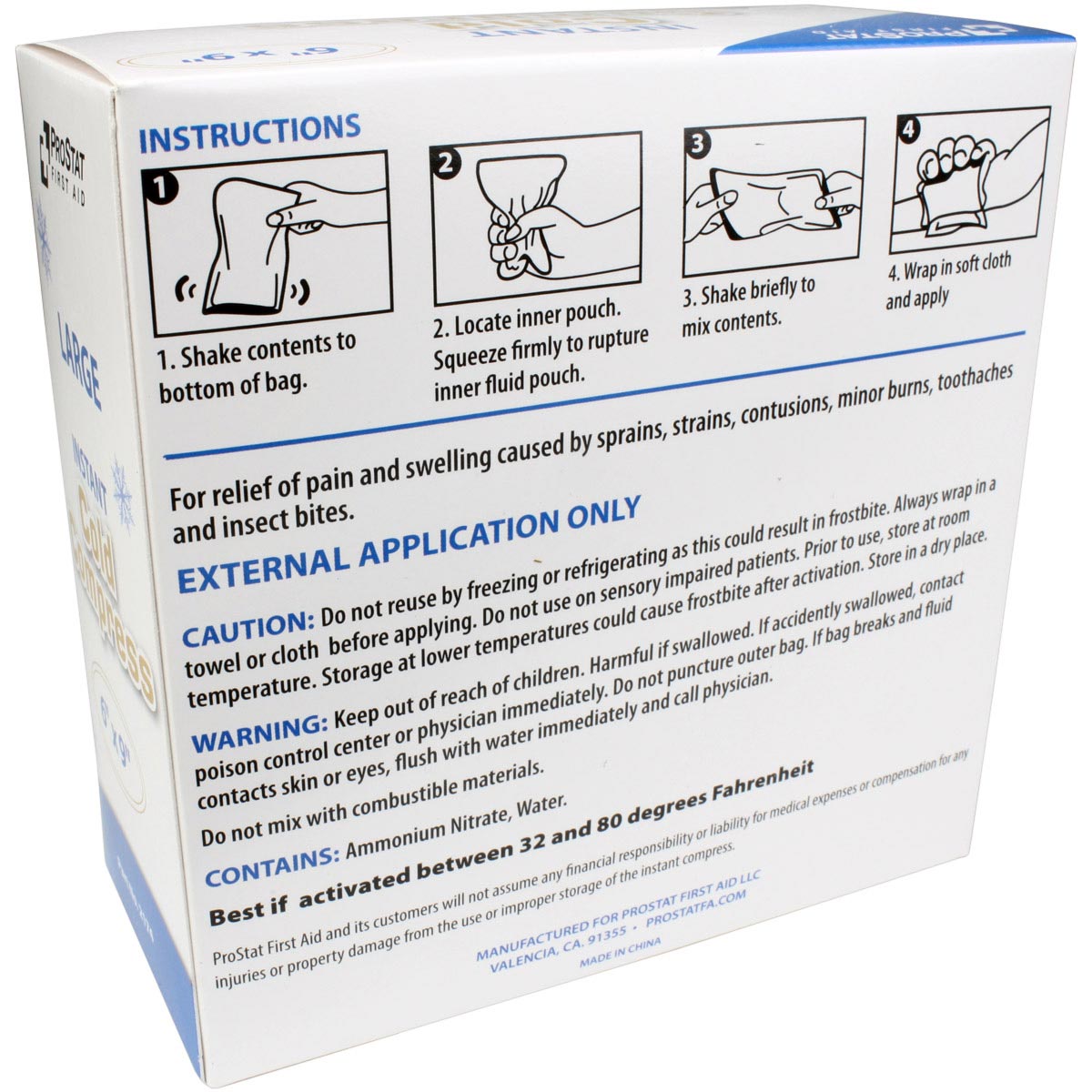 6" x 9" Instant Cold Compress, Boxed - 1 Each