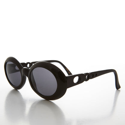 Oval Mod Retro Beatnik Vintage Sunglass - Mable