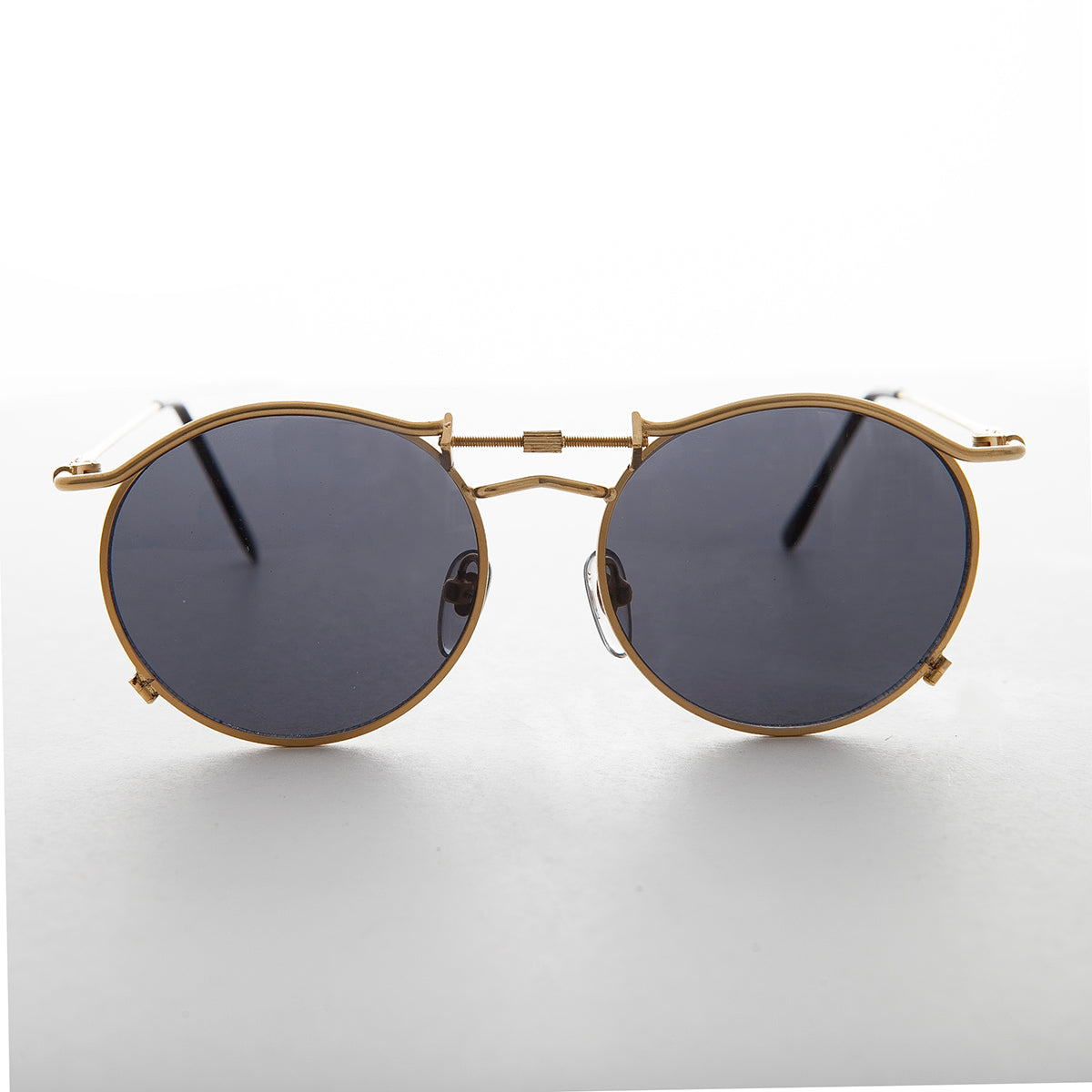 Round 90s Goth Vintage Sunglass - Mackaveli