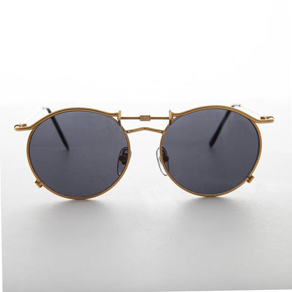 Round 90s Goth Vintage Sunglass - Mackaveli