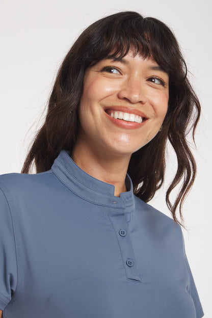 Women's Catalyst Polo | Mantra Collar | Raindrop