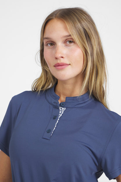 Women's Catalyst Polo | Mantra Collar | Bloom Contrast