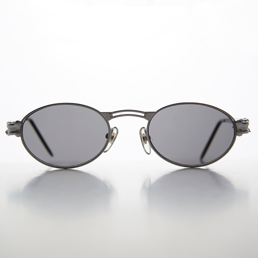Goth Steampunk Victorian Oval Vintage Sunglass - Maxwell