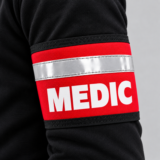 Red Medic Armband with reflective