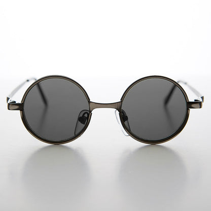 Round Metal Hippie Vintage Steampunk Sunglasses - Merlin
