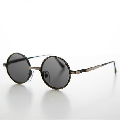 Round Metal Hippie Vintage Steampunk Sunglasses - Merlin