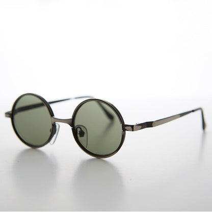 Round Metal Hippie Vintage Steampunk Sunglasses - Merlin