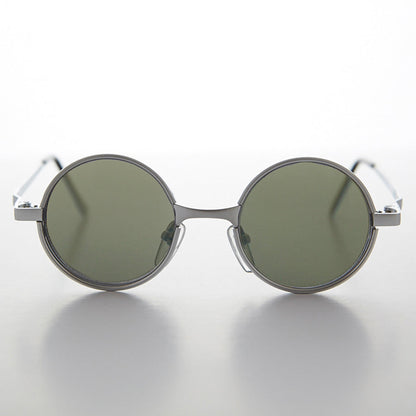 Round Metal Hippie Vintage Steampunk Sunglasses - Merlin