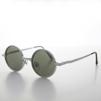Round Metal Hippie Vintage Steampunk Sunglasses - Merlin