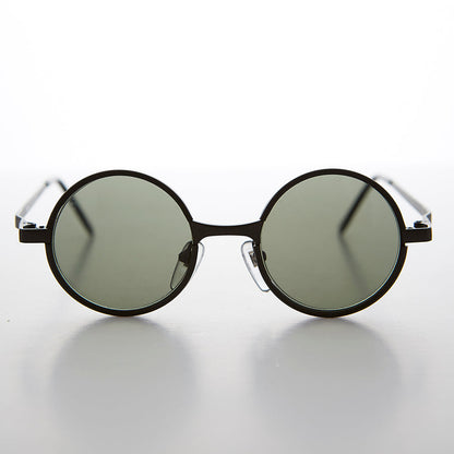 Round Metal Hippie Vintage Steampunk Sunglasses - Merlin