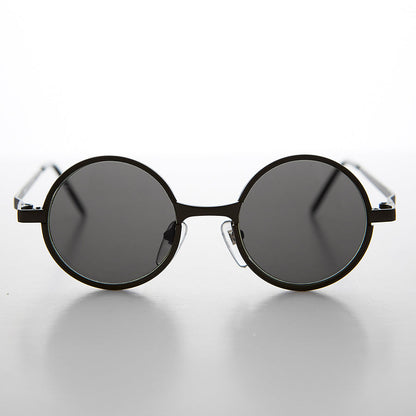 Round Metal Hippie Vintage Steampunk Sunglasses - Merlin