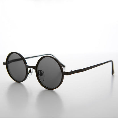 Round Metal Hippie Vintage Steampunk Sunglasses - Merlin