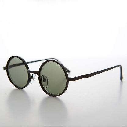 Round Metal Hippie Vintage Steampunk Sunglasses - Merlin