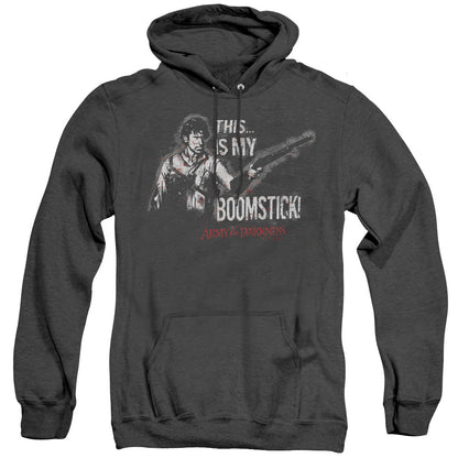 Army Of Darkness Boomstick Mens Heather Hoodie Black Officially Licensed