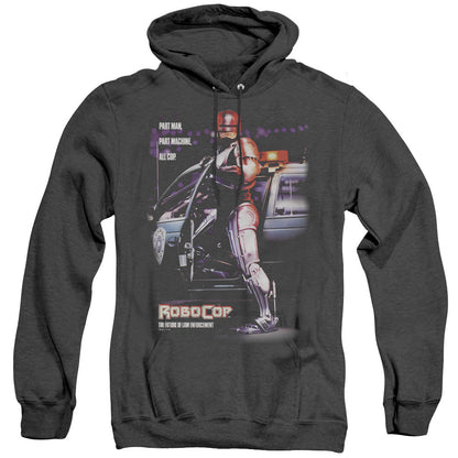 Robocop Poster Mens Heather Hoodie Black Officially Licensed