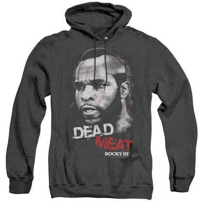 Rocky Iii Dead Meat Mens Heather Hoodie Black Officially Licensed