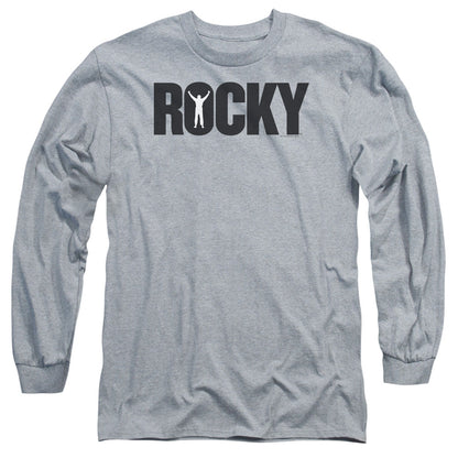 Rocky Logo Mens Long Sleeve Shirt Heather Officially Licensed