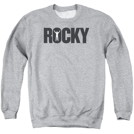Rocky Logo Mens Crewneck Sweatshirt Athletic Heather Officially Licensed