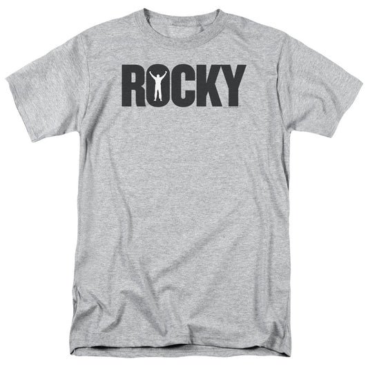 Rocky Logo Mens T Shirt Athletic Heather Officially Licensed
