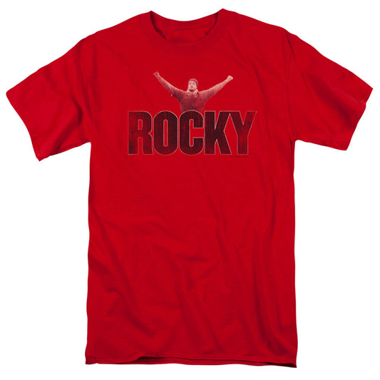 Rocky Victory Distressed Mens T Shirt Red Officially Licensed