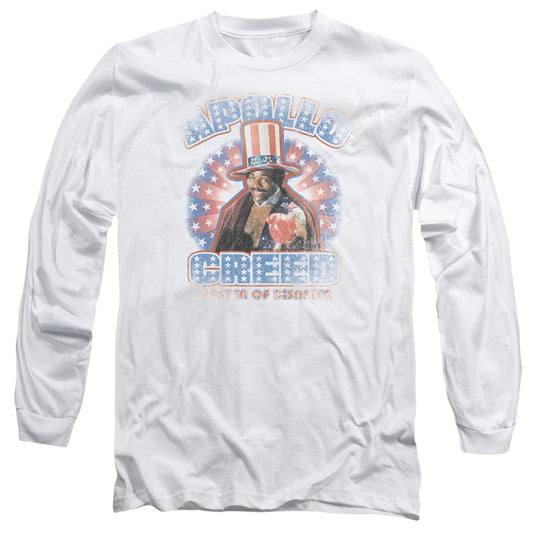 Rocky Apollo Creed Mens Long Sleeve Shirt White Officially Licensed Officially Licensed