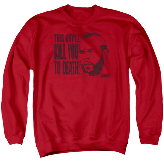 Rocky Iii Kill You To Death Mens Crewneck Sweatshirt Red Officially Licensed