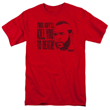 Rocky Iii Kill You To Death Mens T Shirt Red Officially Licensed