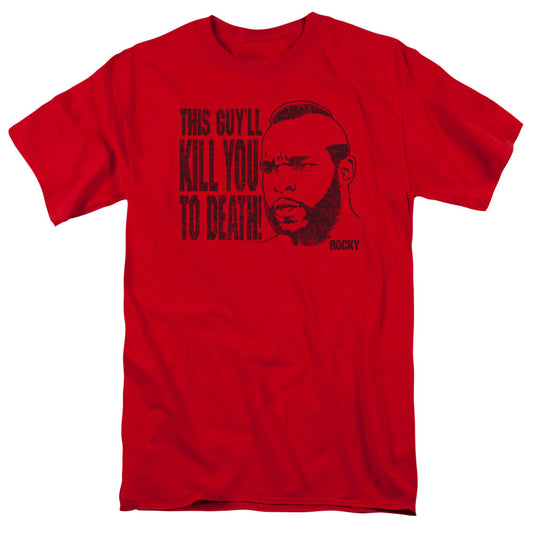 Rocky Iii Kill You To Death Mens T Shirt Red Officially Licensed
