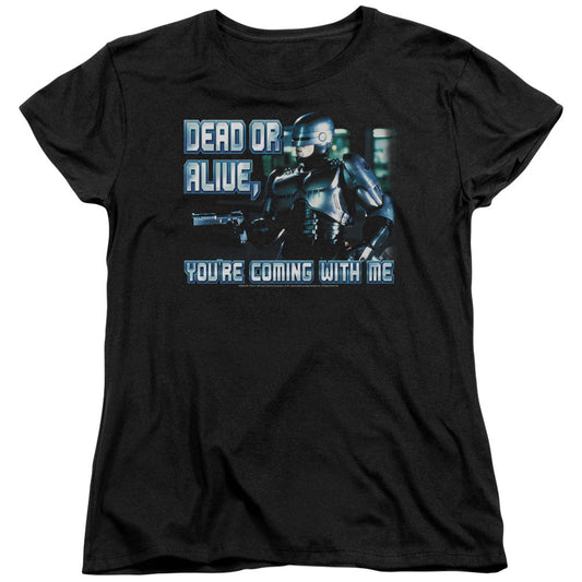 Robocop Dead Or Alive Womens T Shirt Black Officially Licensed