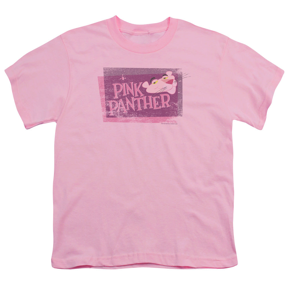 Pink Panther Distressed Kids Youth T Shirt Pink Officially Licensed