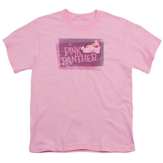 Pink Panther Distressed Kids Youth T Shirt Pink Officially Licensed