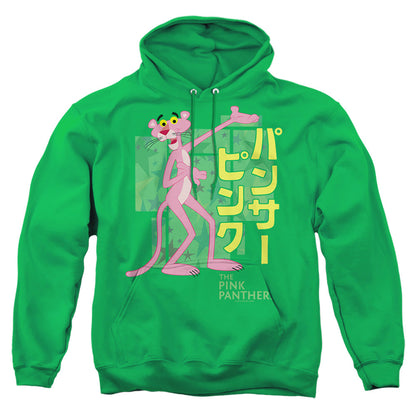Pink Panther Asian Letters Mens Hoodie Kelly Green Officially Licensed