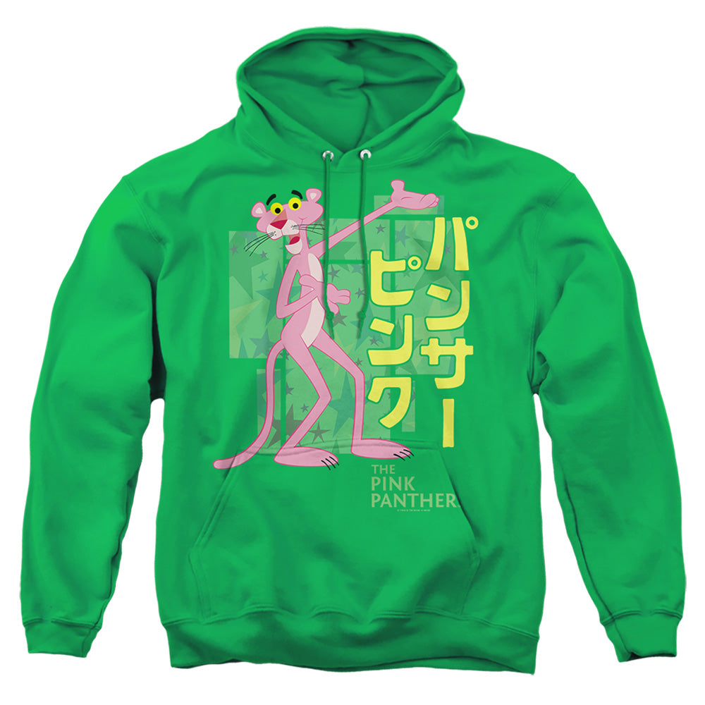 Pink Panther Asian Letters Mens Hoodie Kelly Green Officially Licensed