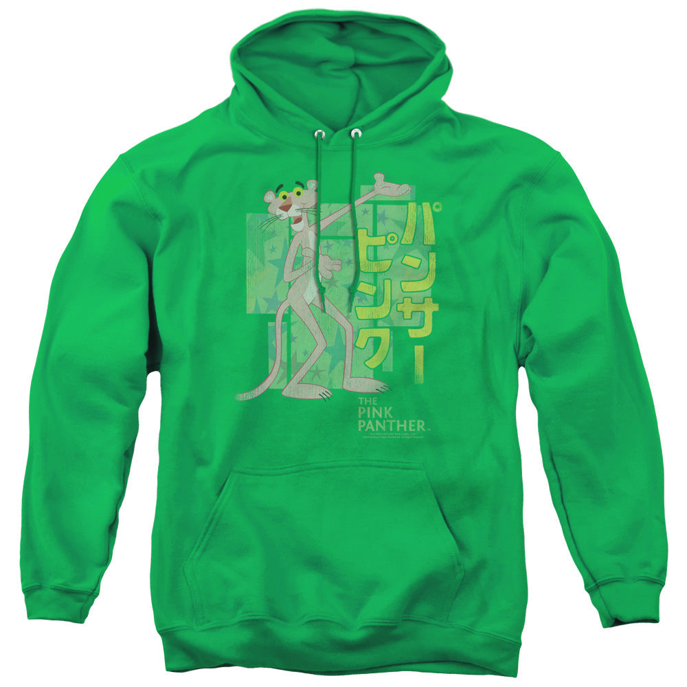 Pink Panther Asian Letters Mens Hoodie Kelly Green Officially Licensed
