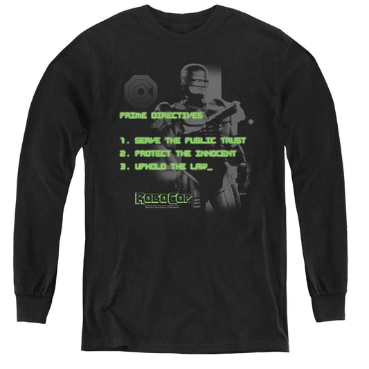 Robocop Prime Directives Long Sleeve Kids Youth T Shirt Black Officially Licensed