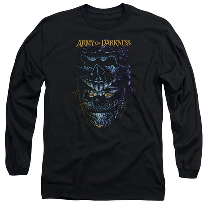 Army Of Darkness Evil Ash Mens Long Sleeve Shirt Black Officially Licensed