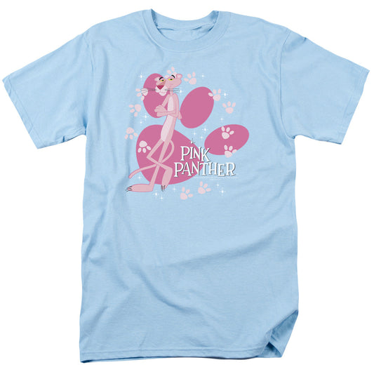 Pink Panther Walk All Over Mens T Shirt Light Blue Officially Licensed