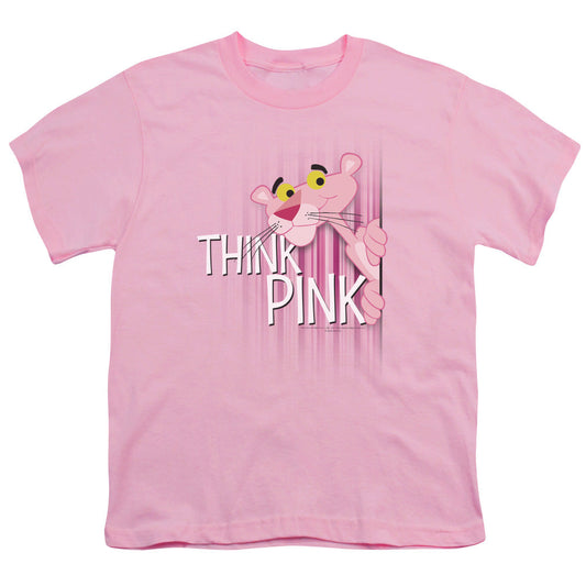 Pink Panther Think Pink Kids Youth T Shirt Pink Officially Licensed