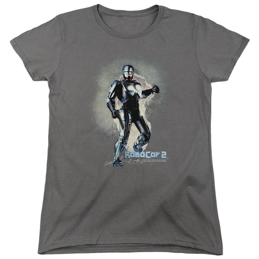 Robocop Break On Through Womens T Shirt Charcoal Officially Licensed