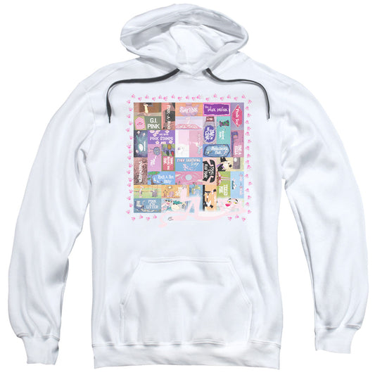 Pink Panther Vintage Titles Mens Hoodie White Officially Licensed