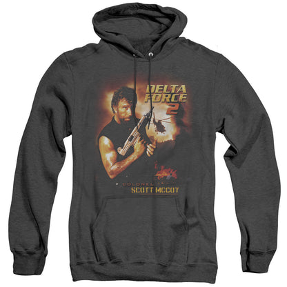 Delta Force Delta Force 2 Poster Mens Heather Hoodie Black Officially Licensed