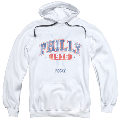 Rocky Philly 1976 Mens Hoodie White Officially Licensed