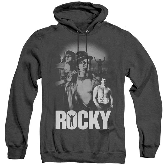 Rocky Making Of A Champ Heather Mens Hoodie Black Officially Licensed