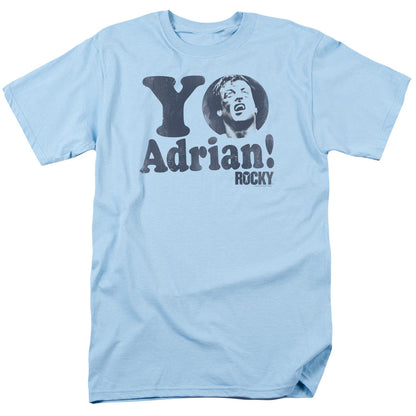 Rocky Yo Adrian Mens T Shirt Light Blue Officially Licensed